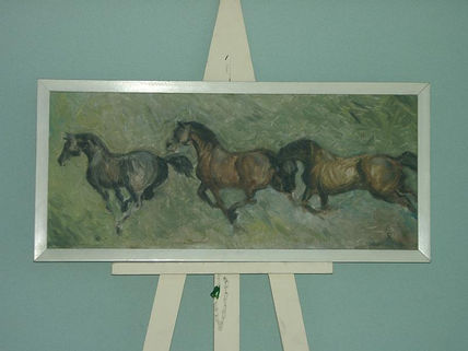 Caballos en estampida
