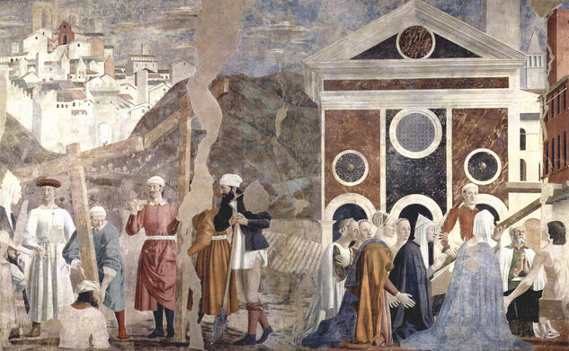 Frescos del "Ciclo de la Leyenda de la Santa Cruz" en el coro de San Francesco en Arezzo, escena 