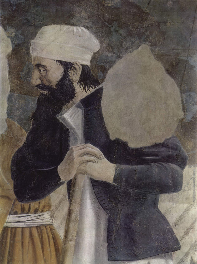 Frescos del "Ciclo de la Leyenda de la Santa Cruz" en el coro de San Francesco en Arezzo, escena
