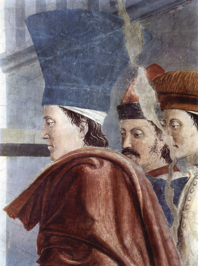 Frescos del "Ciclo de la Leyenda de la Santa Cruz" en el coro de San Francesco en Arezzo, escena
