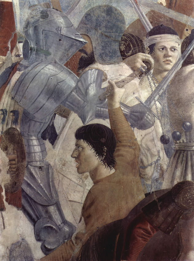 Frescos del "Ciclo de la Leyenda de la Santa Cruz" en el coro de San Francesco en Arezzo, escena