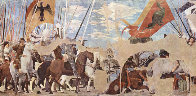 Frescos del "Ciclo de la Leyenda de la Santa Cruz" en el coro de San Francesco en Arezzo, escena