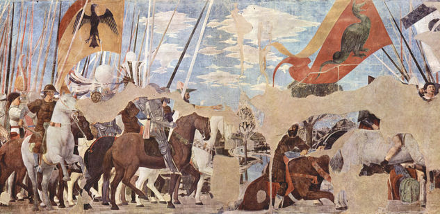 Frescos del "Ciclo de la Leyenda de la Santa Cruz" en el coro de San Francesco en Arezzo, escena 