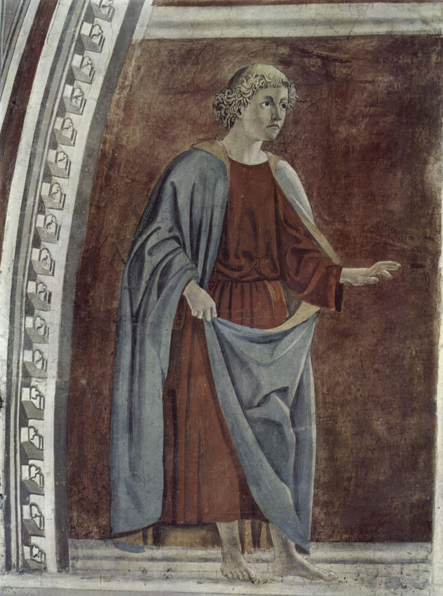 Frescos del "Ciclo de la Leyenda de la Santa Cruz" en el coro de San Francesco en Arezzo, escena