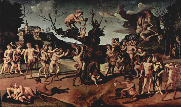 Historia del Sileno, escena