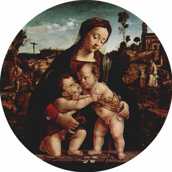 Madonna con San Juan Bautista, Tondo 