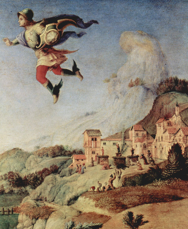 Perseus frees Andromeda, Detail