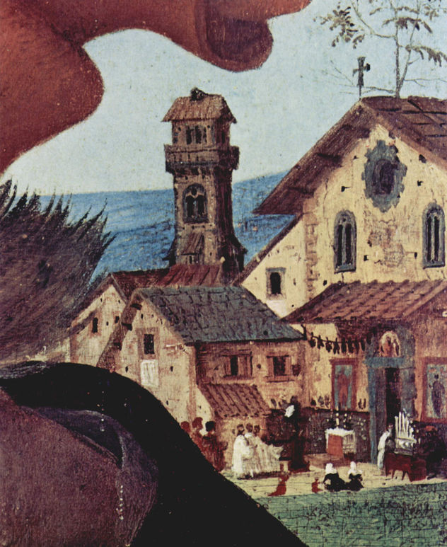 Porträt des Francesco Giamberti, Detail
