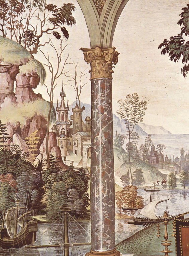 Ciclo de frescos sobre la vida y las acciones de Enea Silvio Piccolomini, Papa Pío II, en la biblioteca de la catedral de Siena, escena.