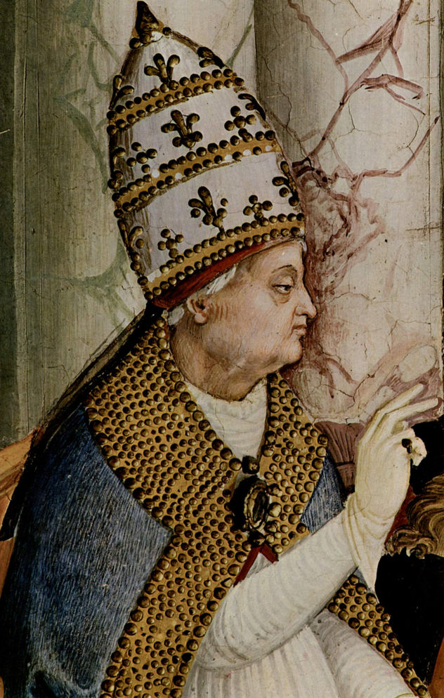 Ciclo de frescos sobre la vida y las acciones de Enea Silvio Piccolomini, Papa Pío II, en la biblioteca de la catedral de Siena, escena.