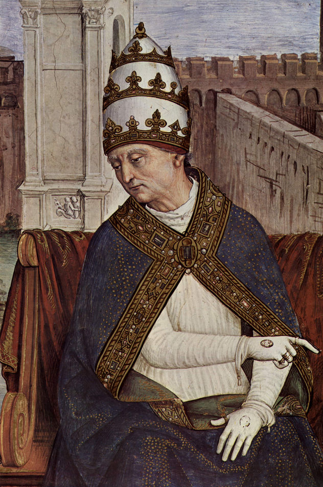 Ciclo de frescos sobre la vida y las acciones de Enea Silvio Piccolomini, Papa Pío II, en la biblioteca de la catedral de Siena, escena.