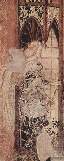 Fresco of the monument to Niccolò Brenzoni in San Fermo Maggiore in Verona, scene 