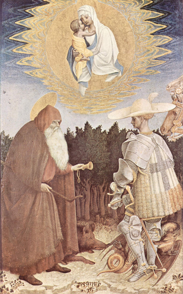 Visíon de la Madonna de San Antonio y San Jorge