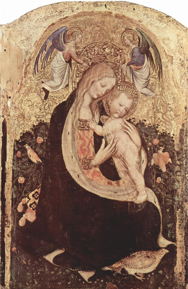 Virgen y cordoniz, escena
