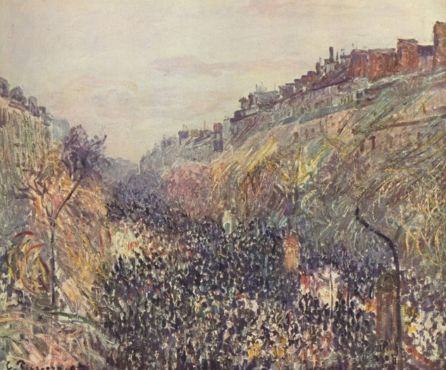 Mardi Gras on the Boulevard Montmartre at Sunset 