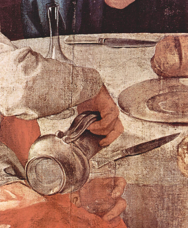 Supper at Emmaus, Detail