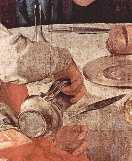 Supper at Emmaus, Detail 