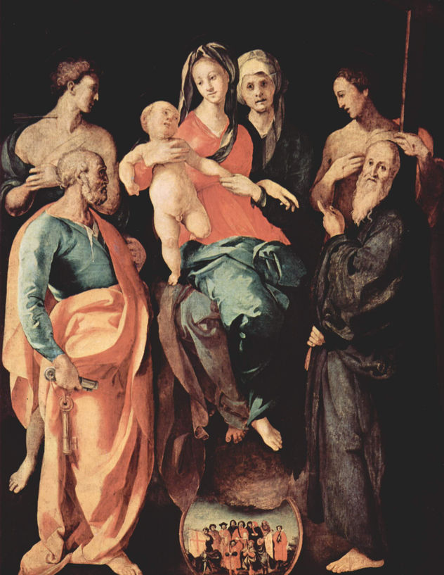 Annen Altar, Madonna with Saint Anne, on the left