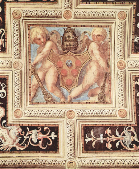 Decoración de la Capilla del Papa León X en Santa Maria Novella en Florencia, bóveda, escena 