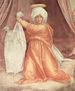 Decoration of the Chapel of Pope Leo X in Santa Maria Novella in Florence, lunette, scene.