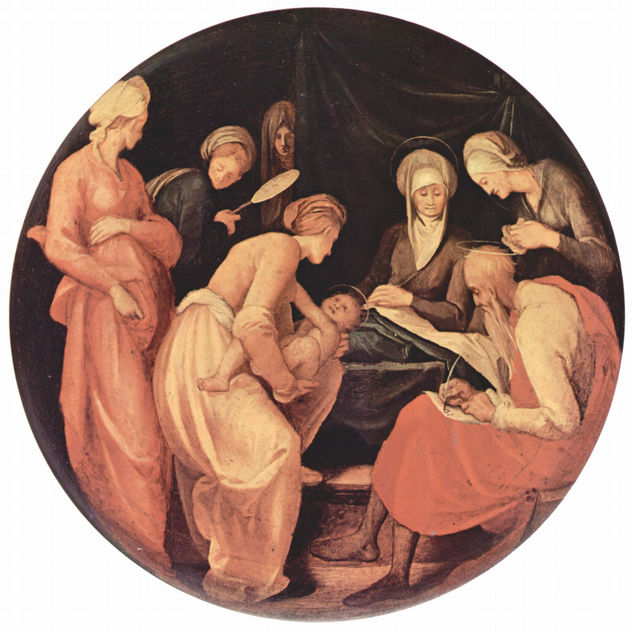 Nacimiento de Juan el Bautista, Tondo