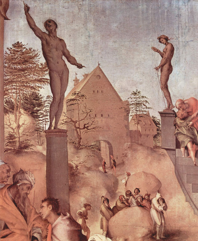 Pintura para la habitación nupcial de Pier Francesco Borgherini en el palacio familiar en Florencia, escena.