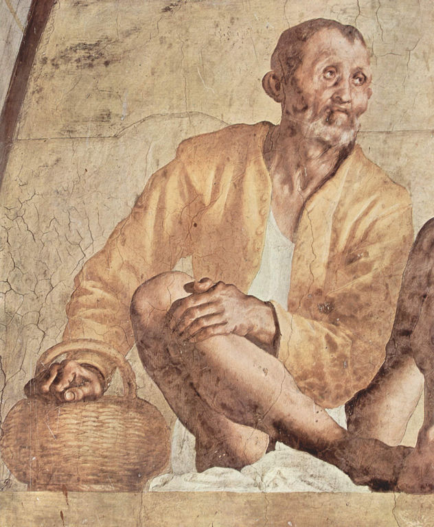 Frescos of the Seasons in the Villa Medici in Poggio a Cajano, left part of the lunette, scene
