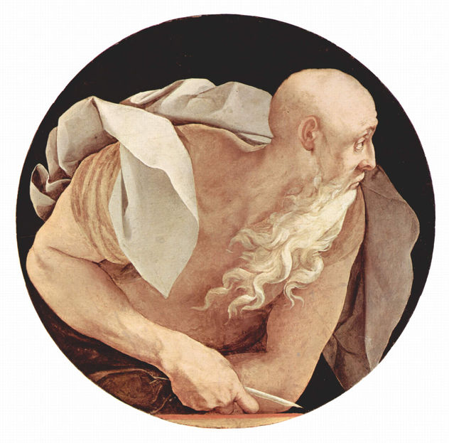 Two of the Four Evangelists in Tondo of the Capponi Chapel in Santa Felicita in Florence, scene