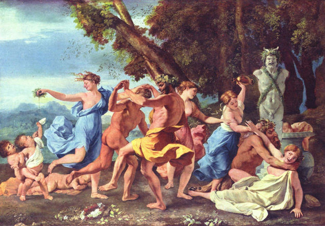 Bacchanal before a Bust of Pan 