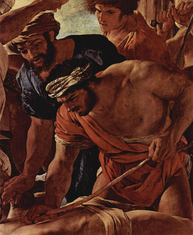 El martirio de San Erasmo, detalle