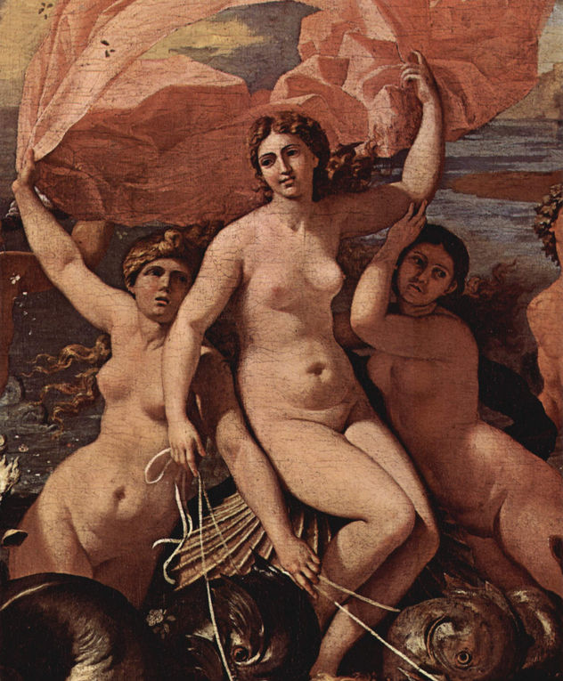 El triunfo de Neptuno (El bacanal Richelieu), Detalle