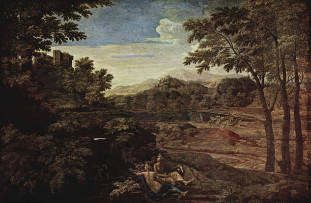 Paisaje con dos ninfas 