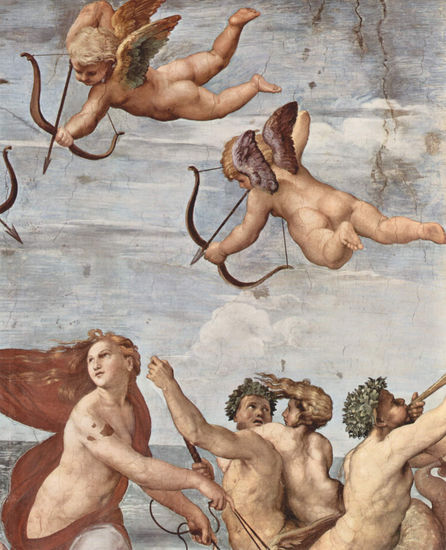 Frescos en la Villa Farnesina, mural fresco, scene 