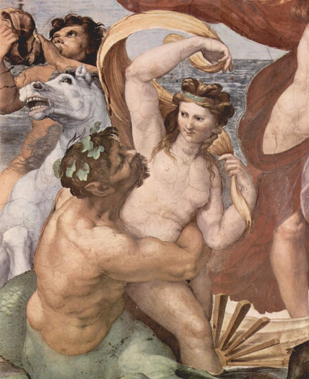 Frescos en la Villa Farnesina, mural fresco, scene 