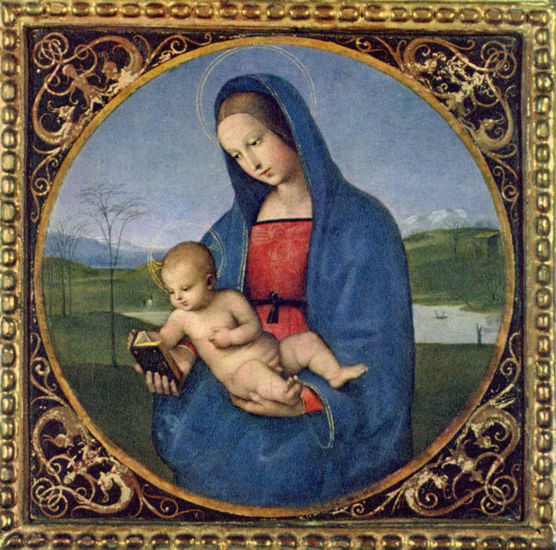 Madonna Conestabile, scene 