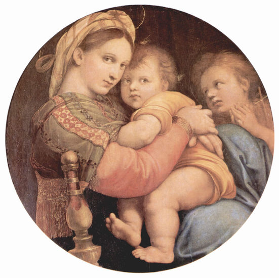 Madonna de la silla, escena 