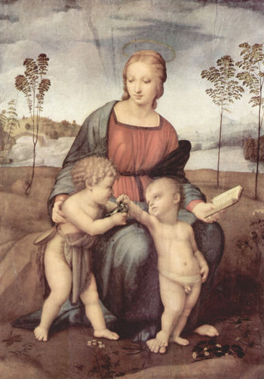 Madonna of the Goldfinch, scene 