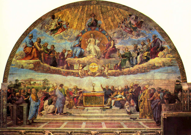 Stanza della Segnatura en el Vaticano para Julio II, fresco mural 