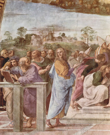 Stanza della Segnatura en el Vaticano para Julio II, fresco mural 