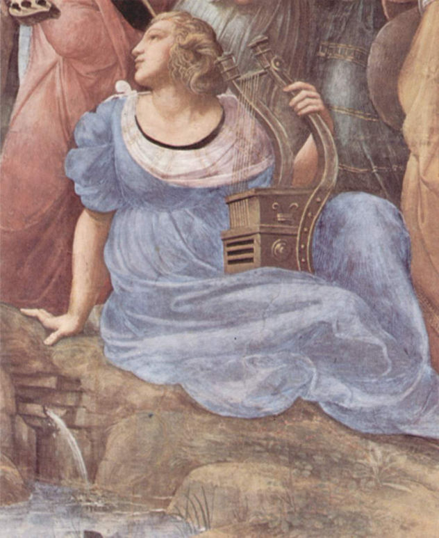 Stanza della Segnatura en el Vaticano para Julio II, fresco mural, escena