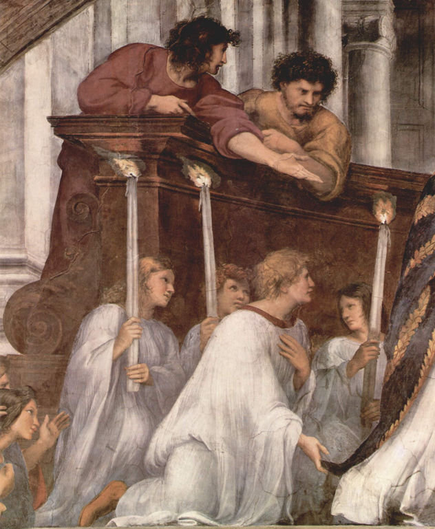 Stanza di Eliodoro en el Vaticano para Julio II, fresco mural, escena