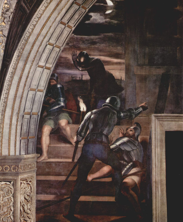 Stanza di Eliodoro en el Vaticano para Julio II, fresco mural, escena