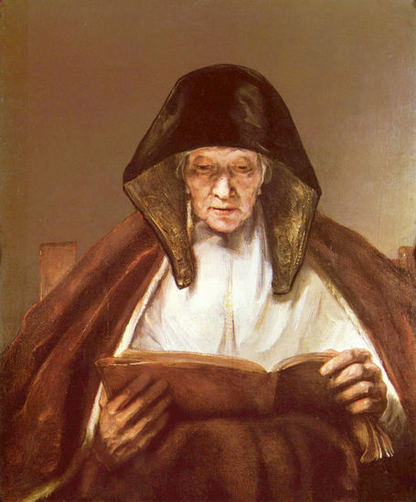 Vieja leyendo 