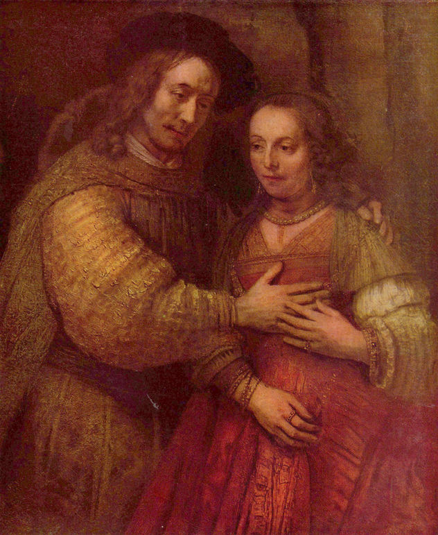 La novia judía (los novios), detalle