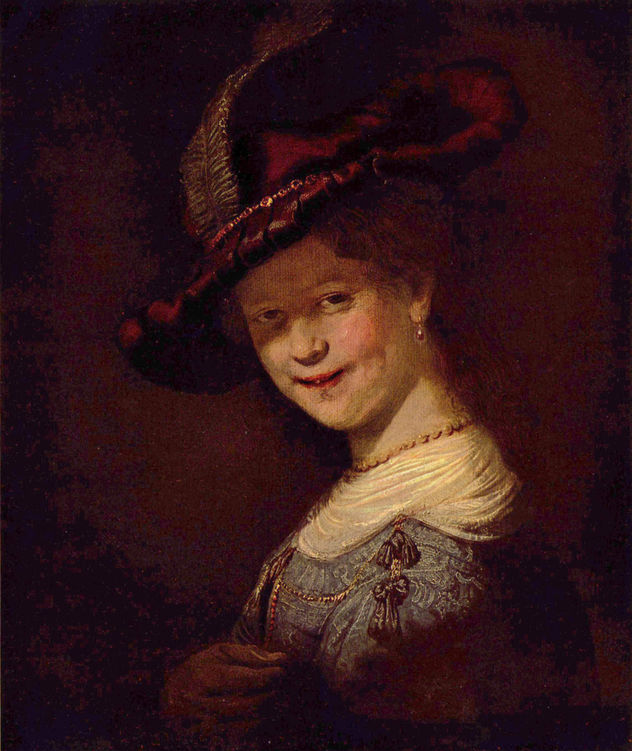 Retrato de Saskia van Uijlenburgh de jovencita