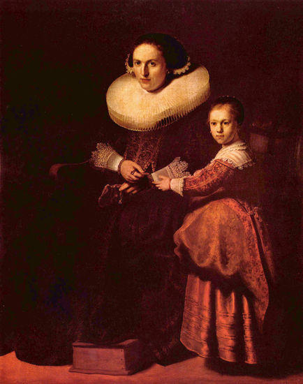 Retrato de Susanna Pellicorne y su hija Eva 