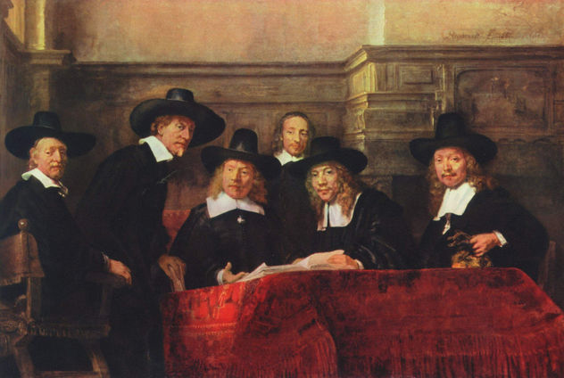 Retrato del superior del gremio de los pañeros (De Staalmeesters)
