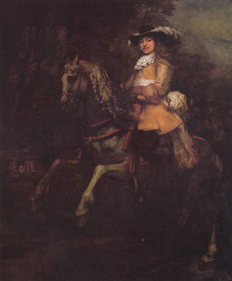 Retrato de Frederick Rihel con caballo 