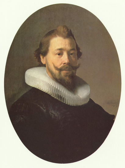 Portrait of a Man with Ruff and Goatee, Oval 