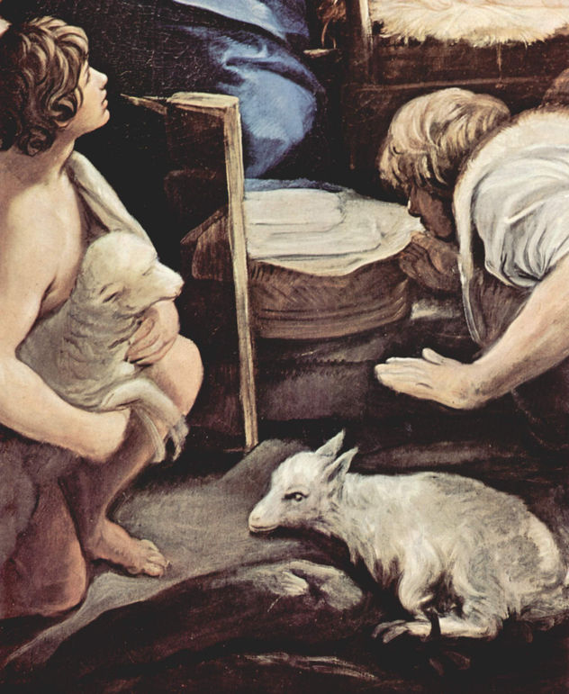 Anbetung de los pastores, detalle